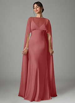 Azazie Stefania Vestidos de madrinha de casamento Vestido Rosa Antiga de Cetim elástico de Linha A image1