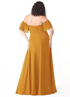 Azazie Sue Bridesmaid Dresses Butterscotch A-Line Off the Shoulder Chiffon Convertible Dress image8