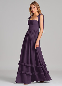 Azazie Anastacia Bridesmaid Dresses Plum A-Line Sweetheart Neckline Chiffon Dress image5