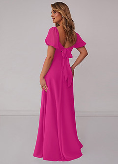 Barbie ♥ Azazie Bridesmaid Dresses Barbie Pink A-Line Pleated Chiffon Dress image2
