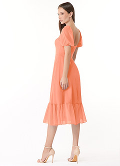 Azazie Baby Final Sale Sunset A-Line Sweetheart Ruched Chiffon Dress image4