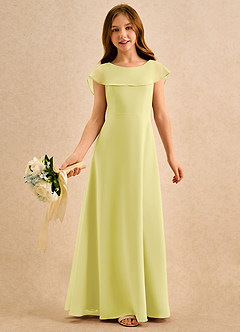 Azazie Kittie Girls Formal Flower Girl Klänningar Klänning A-Line i Chiffong image1