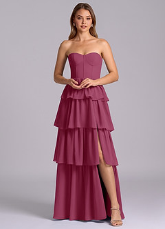 Azazie Faye Bridesmaid Dresses Mulberry A-Line Sweetheart Neckline Chiffon Dress image6