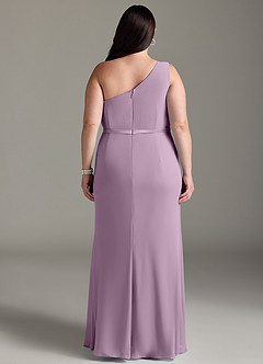Azazie Liza Bridesmaid Dresses Wisteria Mermaid One Shoulder Chiffon Dress image7