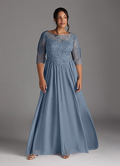 Azazie Harriet Mother of the Bride Dresses Twilight A-Line Scoop lace Mesh Dress image9