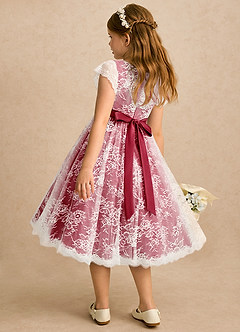Azazie Maisie Flower Girl Klänningar Klänning A-linje i Spets image5