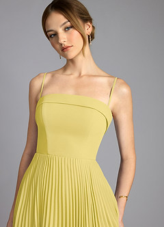 Azazie Mariana Final Sale Dusty Blue A-Line Strapless Chiffon Dress image2