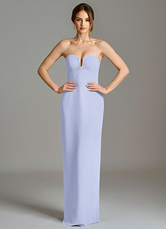 Azazie Darcie Suknie dla druhen Osłona Bez ramiączek Szyfon Do ziemi Sukienka image4