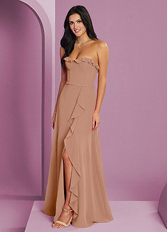 Barbie ♥ Azazie Bridesmaid Dresses Champagne Rose A-Line Sweetheart Neckline Chiffon Dress image1