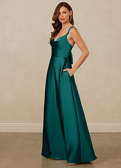 Christian Siriano Bridal for Azazie 1001 Bridesmaid Dresses Peacock A-Line Sweetheart Neckline Stretch Satin Dress image4