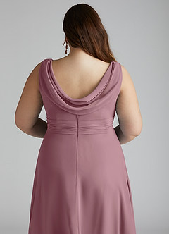Azazie Karina Bridesmaid Dresses Vintage Mauve A-Line Pleated Chiffon Dress image10