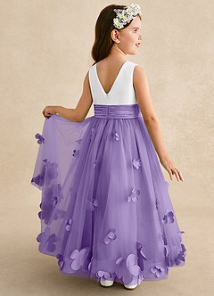 Azazie Vi Flower Girl Dresses Tahiti A-Line Sleeveless Tulle Dress image1