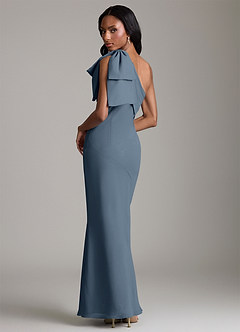Azazie Yuanna Bridesmaid Dresses Neptune Mermaid One Shoulder Chiffon Dress image2