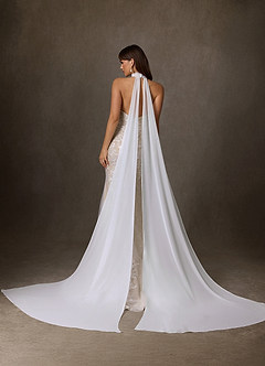 Azazie Kaiyana Suknie ślubne Osłona Wysoka Kołnierz Sznurówka Pociąg Kapliczny Sukienka image5