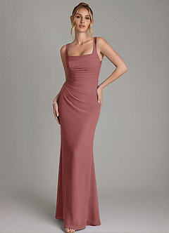 Azazie Agustina Bridesmaid Dresses Amethyst Mermaid Corset Chiffon Dress image4