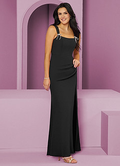 Barbie ♥ Azazie Abiti da Damigella Abito Sirena in Chiffon Plissettato Nero image9