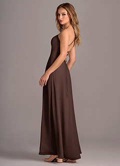 Azazie Mei Bridesmaid Dresses Ganache A-Line Chiffon Dress image5