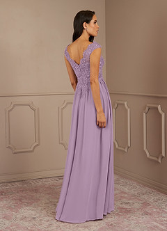 Azazie Amethyst Mother of the Bride Dresses Wisteria A-Line V-Neck Sequins Chiffon Dress image5