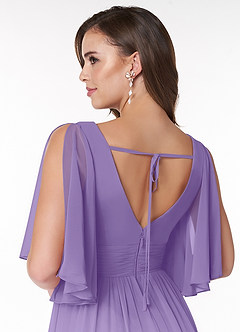 Azazie Temeka Bridesmaid Dresses Tahiti A-Line Ruched Chiffon Dress image5
