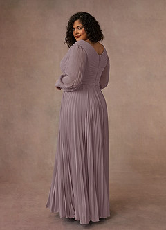 Azazie Zina Mother of the Bride Dresses Dusk A-Line Pleated Chiffon Dress image10