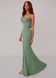 Barbie ♥ Azazie Bridesmaid Dresses Matcha Mermaid Corset Stretch Satin Dress image4