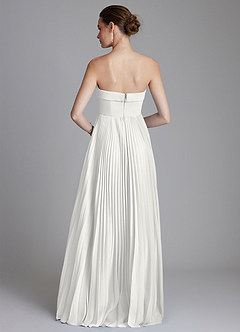 Azazie Mariana Bridesmaid Dresses White A-Line Strapless Chiffon Dress image7
