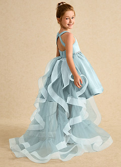 Azazie Julietta Blumenmädchenkleider Ballkleid Cabrio Tüll Kleid Nebel image6
