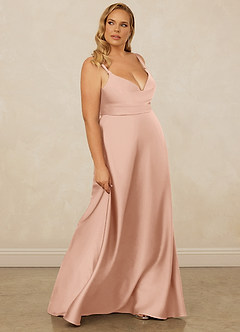 Christian Siriano Bridal for Azazie 1001 Bridesmaid Dresses Rose Gold A-Line Sweetheart Neckline Stretch Satin Dress image14