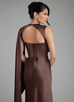 Azazie Taj Bridesmaid Dresses Ganache Mermaid Corset Stretch Satin Dress image9