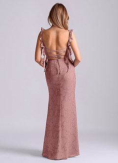 Azazie Jessamine Suknie dla druhen Syrena Gorset Kwiatowe wypalenie Do ziemi Sukienka image6