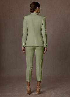 front Kennedy Pistachio Structured Stretch Dress Pants