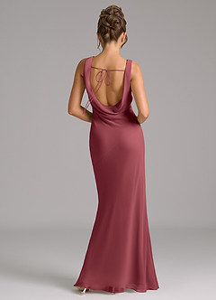 Azazie Rylina Bridesmaid Dresses Merlot Mermaid Pleated Chiffon Dress image6