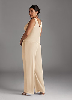 Azazie Frances vestidos de madre de la novia Vestido de Champán de Malla de Mono/Traje de pantalón con Scoop image13
