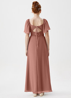 Azazie Chloe Junior Cedar Rose A-Line Sweetheart Neckline Chiffon Dress image2
