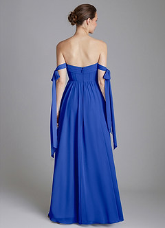 Azazie Ayanna Suknie dla druhen Linia A Zza ramienia Szyfon Do ziemi Sukienka image2