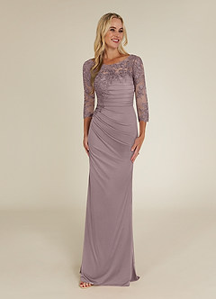 Azazie Alisondra Mother of the Bride Dresses Dusk Sheath Scoop Lace Lace Dress image1