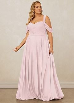 Christian Siriano Bridal for Azazie 1013 Bridesmaid Dresses Blushing Pink A-Line Off the Shoulder Chiffon Dress image13