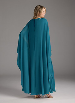 Azazie Drew Mother of the Bride Dresses Ink Blue A-Line Pleated Chiffon Dress image4