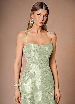 Hollis Light Green Lace Back Maxi Dress image5