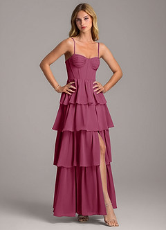 Azazie Alanna Bridesmaid Dresses Mulberry A-Line Sweetheart Neckline Chiffon Dress image5