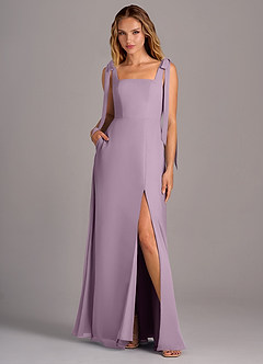 Azazie Debra Bridesmaid Dresses Wisteria A-Line with Pockets Chiffon Convertible Dress image1