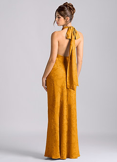 Azazie Velli Brudtärnklänningar Klä av Sjöjungfru i Blommig Utbrändhet Hög hals Knäck image2