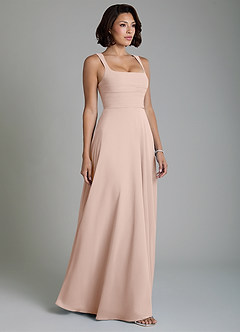 Azazie Azaria Bridesmaid Dresses English Rose A-Line Corset Chiffon Dress image4