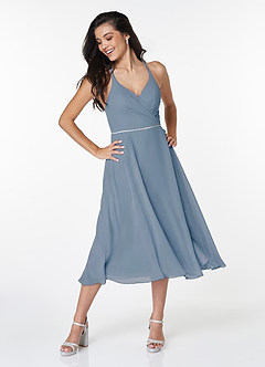 Arcadia Power Blue Sleeveless Midi Dress image1