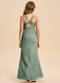 Azazie Mero Junior Robe Fourreau en Blumen-Burnout Plissée Matcha image8