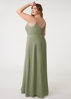 Azazie Daenerys Jurken voor thuis passen Jurk van Chiffon met A-Lijn Frock Champagne Roos image11