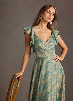 Leilani Platinum Teal Maxi Dress image6