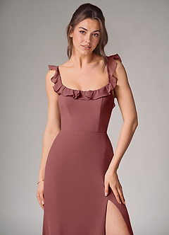 Azazie Callie Bridesmaid Dresses Amethyst Mermaid Side Slit Chiffon Convertible Dress image5
