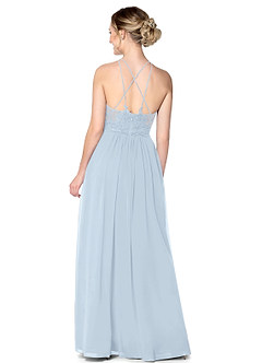 Azazie Ginger Allure Bridesmaid Dresses A-Line Lace Chiffon Floor-Length Dress image2