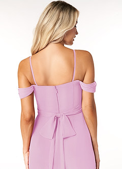 Azazie Joretta Bridesmaid Dresses Candy Pink A-Line Sweetheart Neckline Chiffon Convertible Dress image3